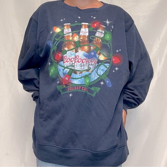 Coors Light Navy Graphic sweatshirt - Picture 1 of 8